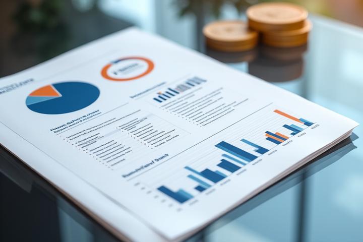 Aperçu d'un rapport d'analyse d'éligibilité aux subventions, présentant des résumés chiffrés et des graphiques. Le design est épuré et professionnel.