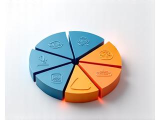 Graphique circulaire stylisé avec différentes icônes de secteurs d'activité rayonnant à partir d'un centre commun, représentant la diversité et la spécialisation.