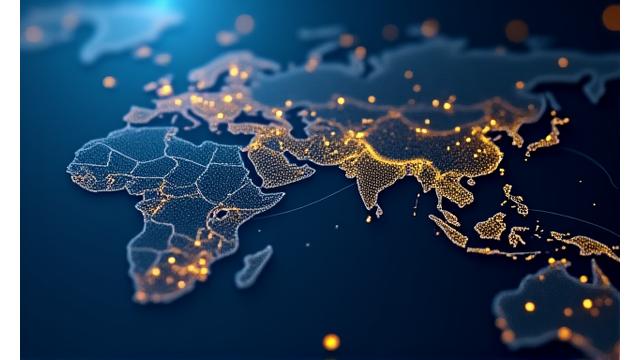 Carte stylisée de l'Europe avec des flèches d'échange, symbolisant l'internationalisation