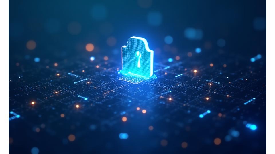 Une interface numérique affichant des symboles de sécurité et de conformité, des cadenas et des icônes de données, illustrant la protection RGPD avancée.